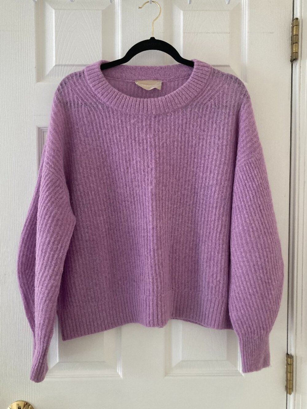 Everlane The Cocoon Crew in Alpaca Sweater, L, Purple